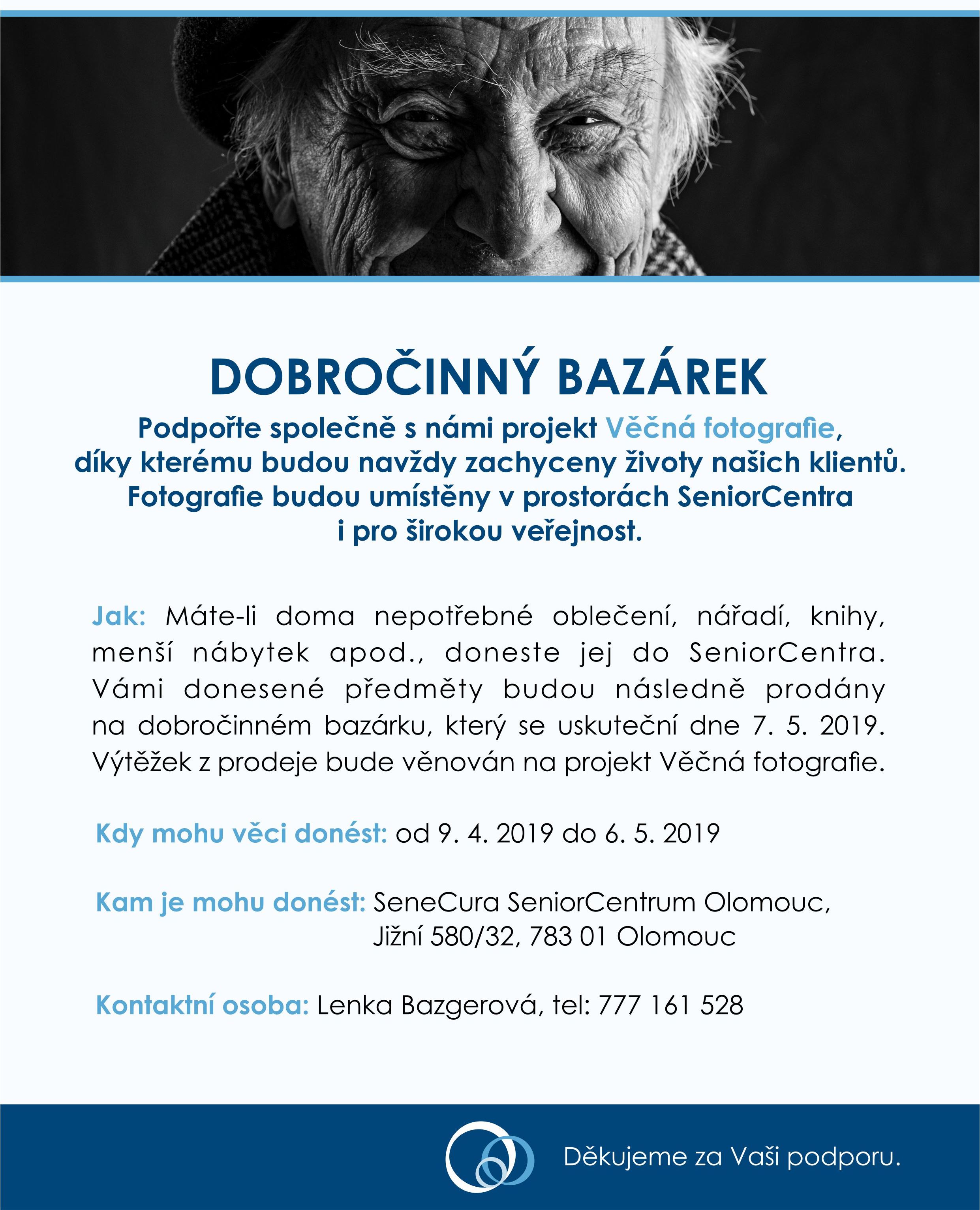 Projekt Věčná fotografie a CHARITATIVNÍ BAZAR na jeho podporu