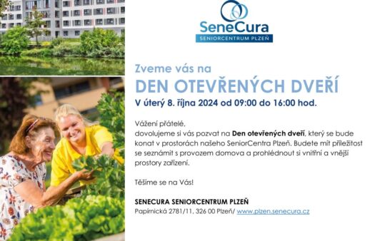 Pozvánka na Den otevřených dveří SeniorCentra Plzeň