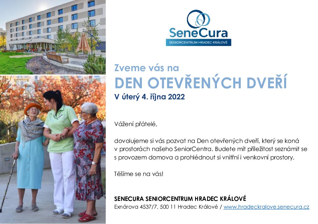 Den otevřených dveří SeniorCentra Hradec Králové