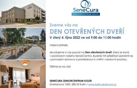 Den otevřených dveří SeniorCentra Kolín