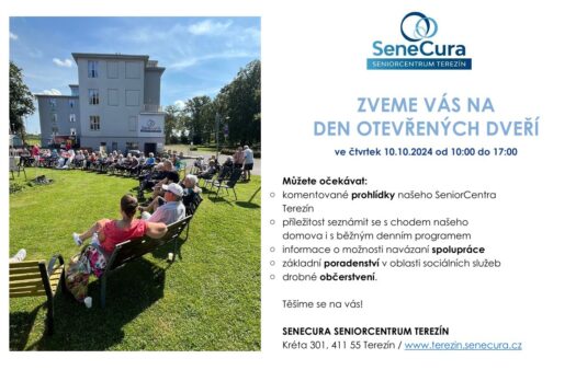 Pozvánka na Den otevřených dveří SeniorCentra Terezín